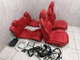 FERRARI Ferrari FF F151 Red Diamond Sitched Seat Set + Screens Multimedia 12-16 SEAT — thumbnail 2