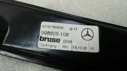 MERCEDES-BENZ Mercedes CLS W219 Right Rear Door Winder A2197300846 Window Regulator Rear Right — thumbnail 6