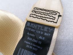 BENTLEY BENTLEY CONTINENTAL FLYING TRACK SEATBELT SET 3W5857705D RIGHT HAND DRIVE RHD — thumbnail 9