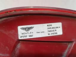 BENTLEY BENTLEY CONTINENTAL FLYING TRACK Right Light 3W5945096H Tail Light Rear Right — thumbnail 7