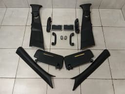 MERCEDES-BENZ MERCEDES S-CLASS W222 SUN VISOR A2228101910 TRIM SET BLACK LEATHER — thumbnail 2