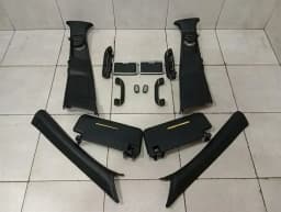 MERCEDES-BENZ MERCEDES S-CLASS W222 SUN VISOR A2228101910 TRIM SET BLACK LEATHER — thumbnail 1