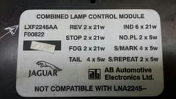 JAGUAR JAGUAR XJ X300 LAMP CONTROL MODULE LXF2245AA Light Control Unit — thumbnail 3