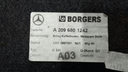 MERCEDES-BENZ Mercedes CLK W209 boat lid floor A2096801242 trim trunk padding — thumbnail 4