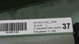 PORSCHE Porsche Panamera 970 Right Rear Door Glass 97054451200 Door Window Rear Right — thumbnail 8