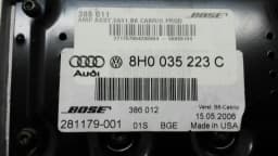 AUDI Audi RS4 8H B7 Convertible Bose Sound System Amplifier 8H0035223C Amplifier — thumbnail 6