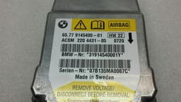 BMW BMW 5 Series E60 Safety Module ECU 9145400 Air Control Unit SRS — thumbnail 3