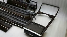 AUDI 2004 Audi A8 Veneer Set DARK WOOD 4E0867237 4E0857326C RHD RIGHT HANDLEBAR — thumbnail 2
