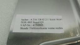 MERCEDES-BENZ Mercedes CL W216 door chrome cover A2167280221 door cover blind right — thumbnail 3