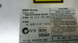 BMW BMW 6 Series E63 CD Changer 65129125240 CD Changer — thumbnail 4