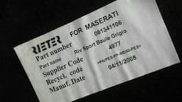 MASERATI Maserati Granturismo S Tailgate Cover 081341106 Boat Lid Inner Cover — thumbnail 6