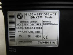 BMW BMW 6 Series E63 E64 E60 E61 Body Module 9151516 KBM Body Module — thumbnail 4