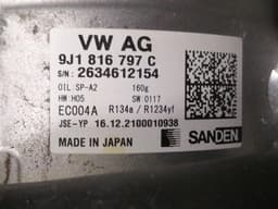 PORSCHE Porsche Taycan 9J A/C Compressor 9J1816797C Air Conditioning Compressor — thumbnail 10