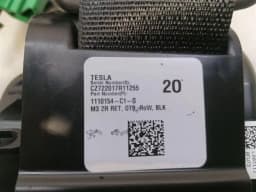 TESLA Tesla Model 3 Standard Range Rear Seat Belt 1110154-C1-G Seat Belt Rear — thumbnail 3