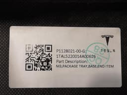 TESLA Tesla Model 3 Standard Range Parcel Shelf 1128021-00-G Parcel Shelf — thumbnail 5