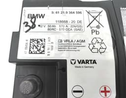 BMW OEM BMW 6 G32, 5 F10, F18, 5 G30, G31, 7 F01, F02 - AGM-Battery, 50Ah, 570A — thumbnail 4