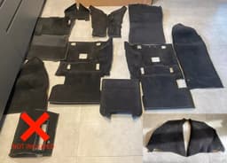 MERCEDES-BENZ Mercedes G class W463 GENUINE Floor Carpet SET Black LHD 2002-2012 Year — thumbnail 1