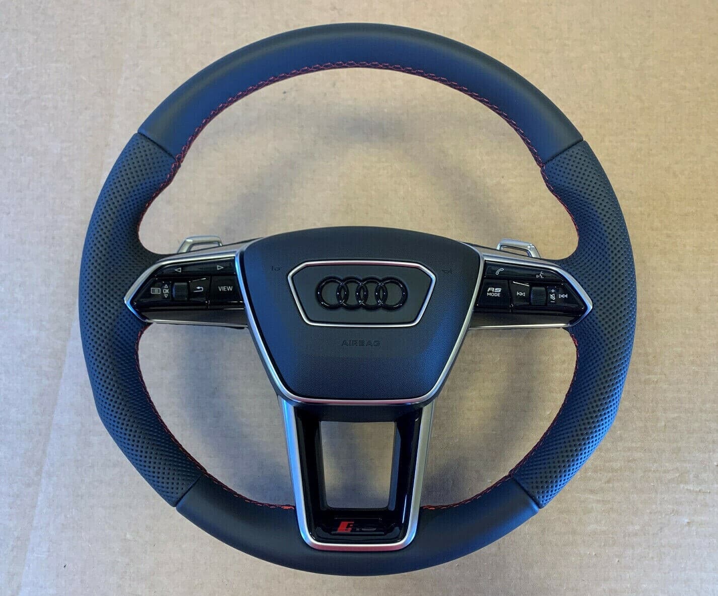 Audi A6 A7 A8 Q8 4K 4N 4M GENUINE RS-line Steering Wheel with Paddles Heating