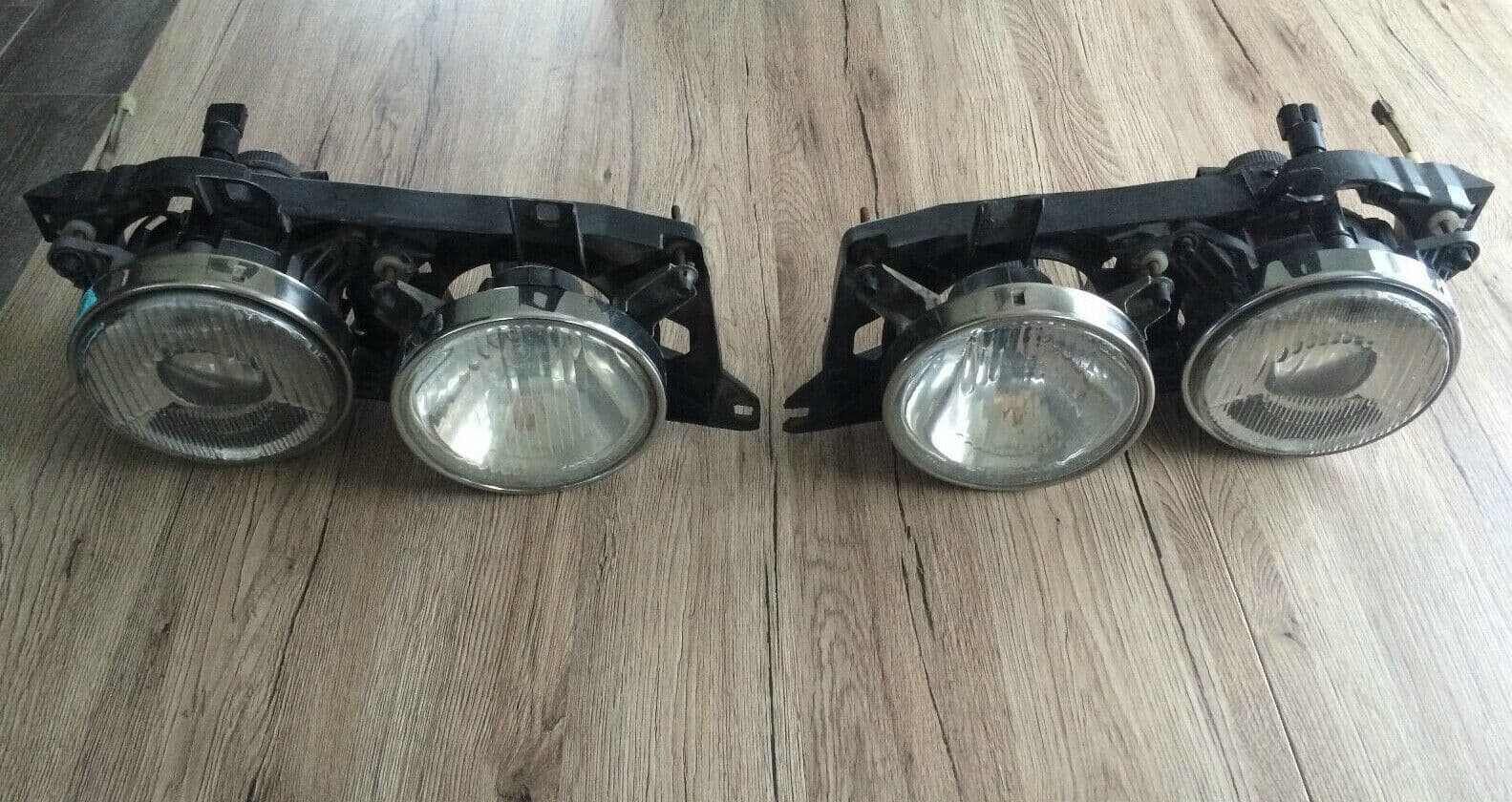 BMW 5 7 E34 E32 GENUINE Ellipsoid Hella Front Headlight Set LEFT & RIGHT