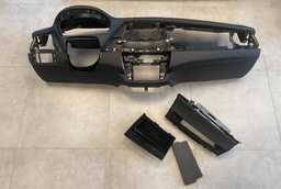 BMW GENUINE BMW X5 X6 E70 E71 Black Individual leather Front Trim panel dashboard — thumbnail 1
