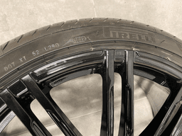 PORSCHE GENUINE PORSCHE 991 911 R20 GLOSS BLACK ALLOY WHEELS WITH TYRES SET x4 psc — thumbnail 9
