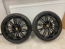 PORSCHE GENUINE PORSCHE 991 911 R20 GLOSS BLACK ALLOY WHEELS WITH TYRES SET x4 psc — thumbnail 10