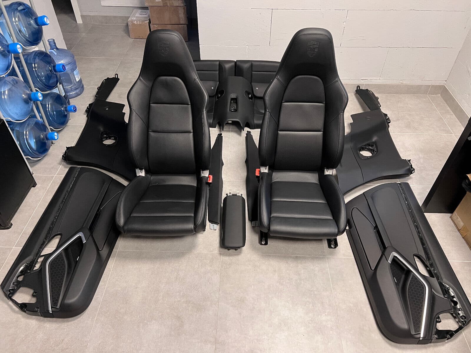 PORSCHE Porsche 911 991 Carrera GENUINE BLACK LEATHER SALON SEATS SET SCHWARZ