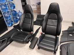 PORSCHE Porsche 911 991 Carrera GENUINE BLACK LEATHER SALON SEATS SET SCHWARZ — thumbnail 2