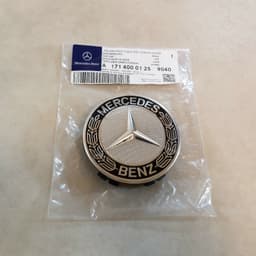 MERCEDES-BENZ Genuine Mercedes Benz Center Cap Wheel OEM Logo Chrome Star Blue Black Gray 75mm — thumbnail 8