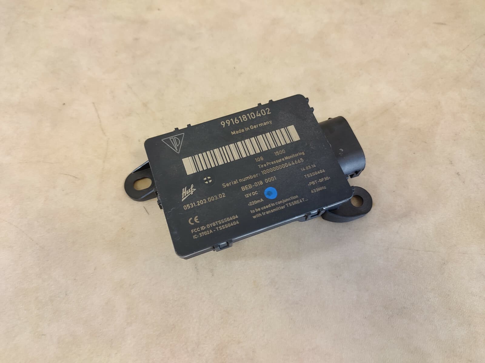 GENUINE PORSCHE 911 991 CARRERA TYRE PRESSURE CONTROL UNIT 99161810402