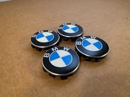 BMW 4pcs ORIGINAL Wheel hub cap 56mm with a chrome-plated border BMW G series SET — thumbnail 1