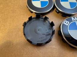 BMW 4pcs ORIGINAL Wheel hub cap 56mm with a chrome-plated border BMW G series SET — thumbnail 7