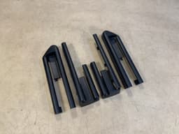 BMW GENUINE BMW X5 X6 E70 E71 E72 Front Seat Rail Cover Trim SET of 4 PCS Black — thumbnail 1
