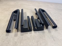BMW GENUINE BMW X5 X6 E70 E71 E72 Front Seat Rail Cover Trim SET of 4 PCS Black — thumbnail 4