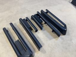 BMW GENUINE BMW X5 X6 E70 E71 E72 Front Seat Rail Cover Trim SET of 4 PCS Black — thumbnail 6
