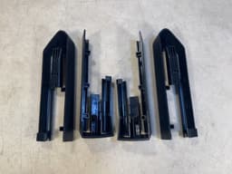 BMW GENUINE BMW X5 X6 E70 E71 E72 Front Seat Rail Cover Trim SET of 4 PCS Black — thumbnail 7