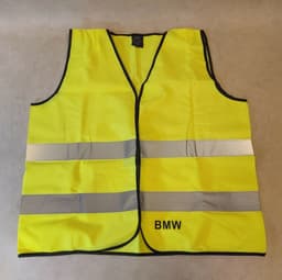 BMW GENUINE BMW Warning Safety Vest High Visibilty Jacket Yellow 82122147800 — thumbnail 1