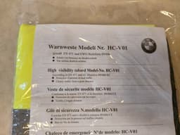 BMW GENUINE BMW Warning Safety Vest High Visibilty Jacket Yellow 82122147800 — thumbnail 4
