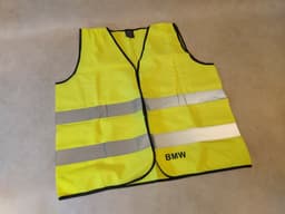 BMW GENUINE BMW Warning Safety Vest High Visibilty Jacket Yellow 82122147800 — thumbnail 10