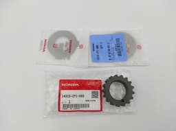 HONDA OEM Honda Pulley Timing 14315-ZY1-000 and Flange 2 pcs 14316-ZY1-000 for BF20 — thumbnail 2