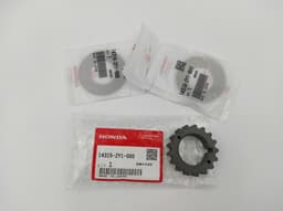 HONDA OEM Honda Pulley Timing 14315-ZY1-000 and Flange 2 pcs 14316-ZY1-000 for BF20 — thumbnail 1