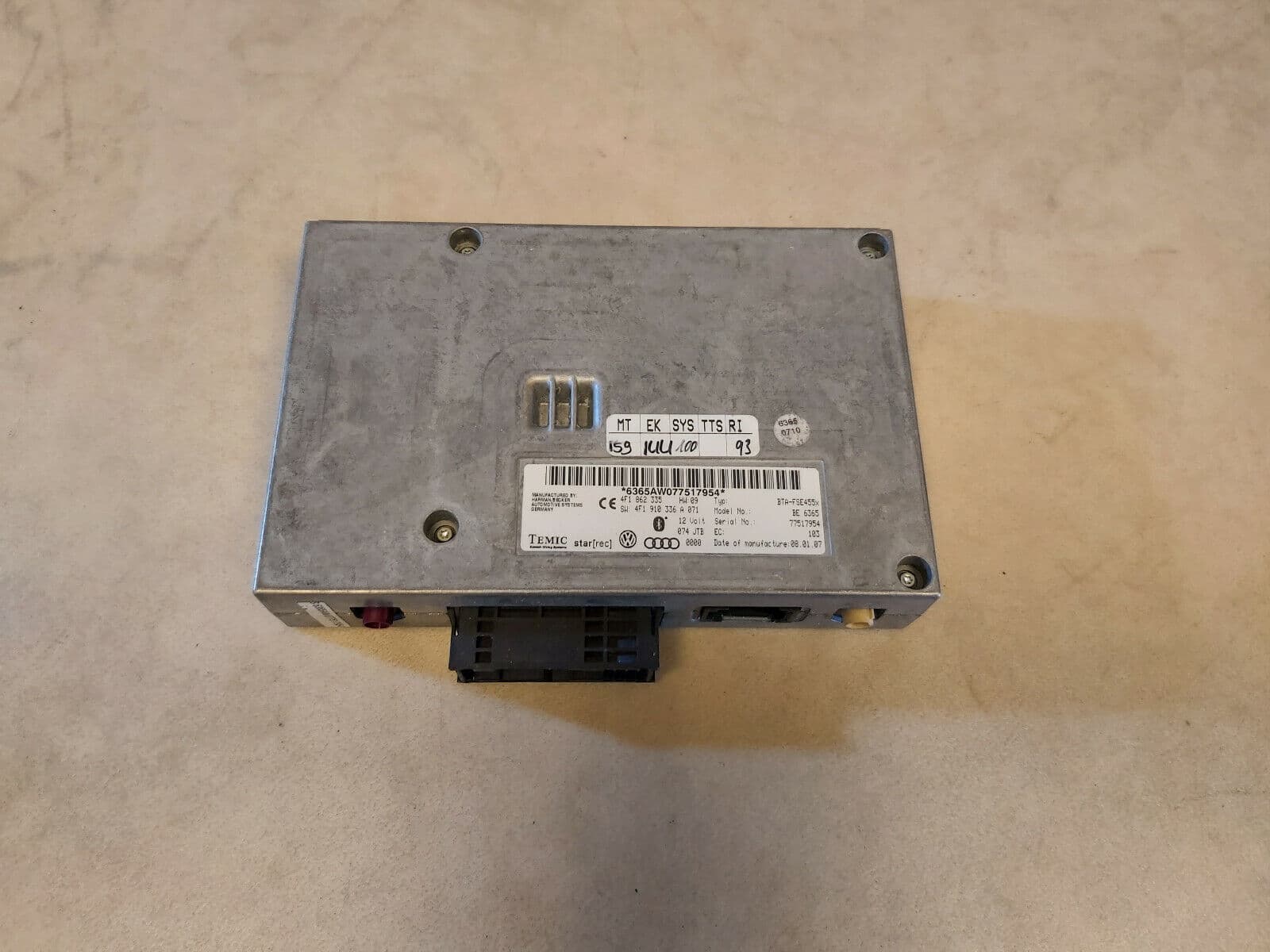 Audi A6 A8 Q7 Bluetooth Interface 4F1862335 Control Unit Interfacebox 4F1910336A