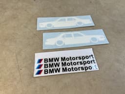 BMW BMW 7 E23 GENUINE NEW x2 Label Retro + Motorsport Label — thumbnail 2