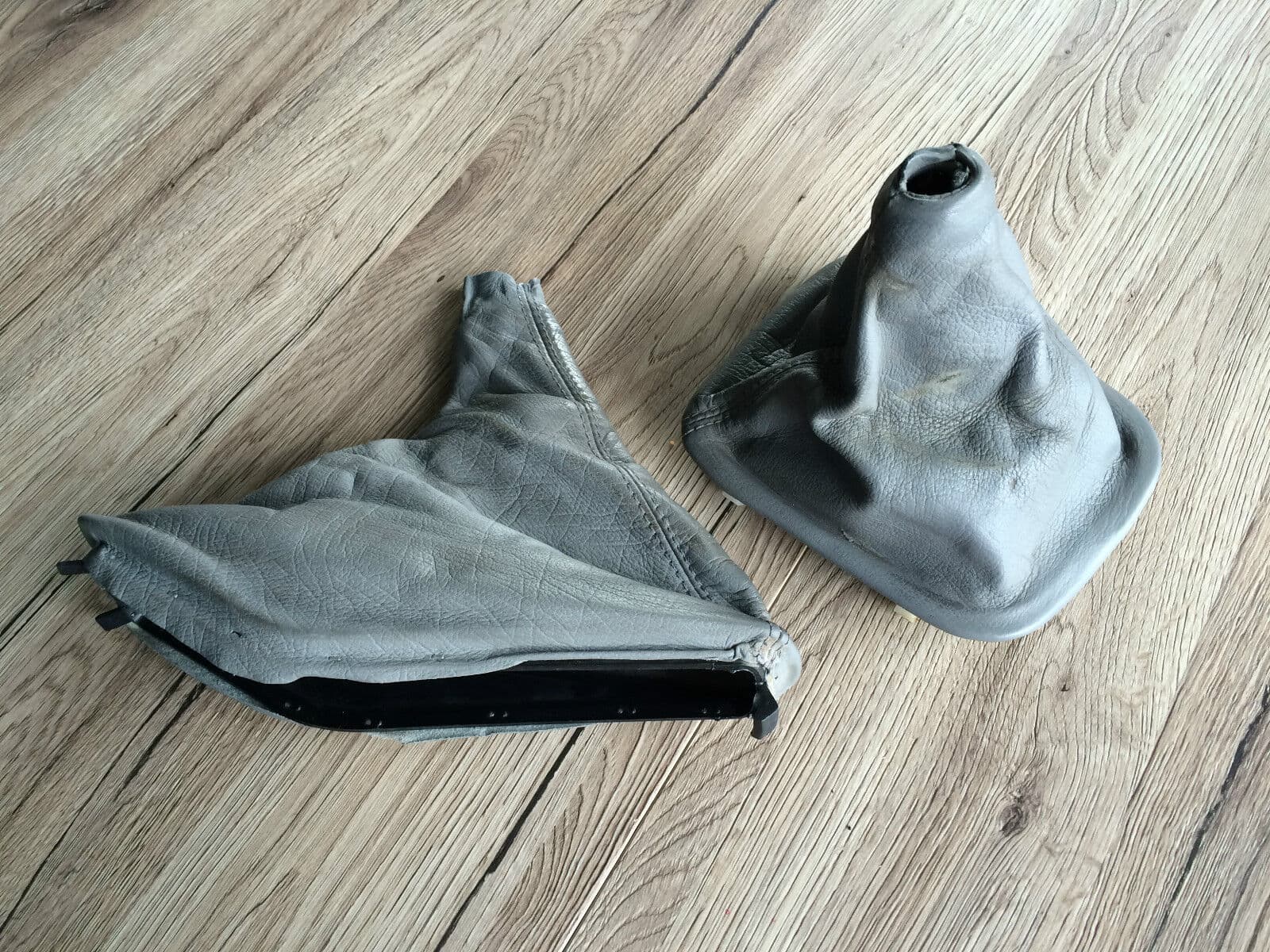BMW BMW 5 E34 OEM Leather Gray Cover Gearshift & Cover Parking Brake