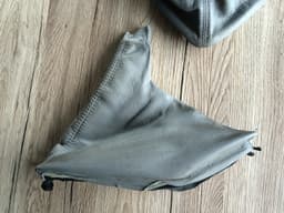 BMW BMW 5 E34 OEM Leather Gray Cover Gearshift & Cover Parking Brake — thumbnail 3