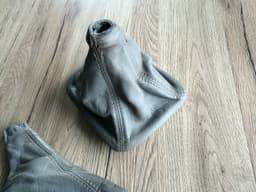 BMW BMW 5 E34 OEM Leather Gray Cover Gearshift & Cover Parking Brake — thumbnail 2