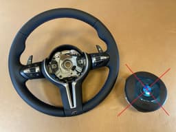 BMW BMW M5 M6 F10 F06 F12 F13 OEM USA M Sport Steering Wheel Paddles Vibro — thumbnail 1