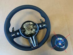 BMW BMW F15 F16 F25 F26 F39 F45 F48 OEM USA M Steering Wheel CARBON M PADDLES — thumbnail 1
