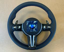 BMW BMW F15 F16 F25 F26 F39 F45 F48 OEM USA M Steering Wheel CARBON VIBRO M PADDLES — thumbnail 2