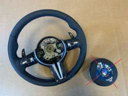 BMW BMW F15 F16 F25 F26 F39 F45 F48 OEM USA M Steering Wheel CARBON VIBRO M PADDLES — thumbnail 1